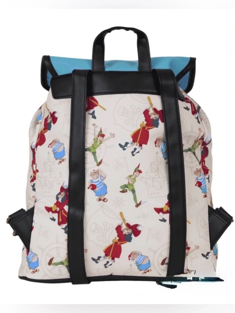 NWT Loungefly DISNEY Peter Pan Captain Hook Drawstring Full Size Backpack